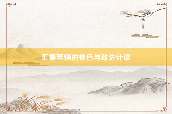 汇集营销的神色与改进计谋